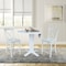 International Concepts 42 in. Solid Wood Dual Drop Leaf Dining Table with 2 Counter Height Stools in White K08-42DPT-23-S6132-2 - alternate 8
